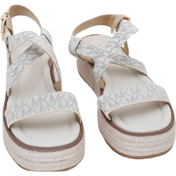 (取寄) マイケルコース レディース リン エスパドリーユ MICHAEL Michael Kors women Lynn Espadrille Vanilla Michael Kors Lynn Espadrille Platform Sandals Vanilla Women's US 8M